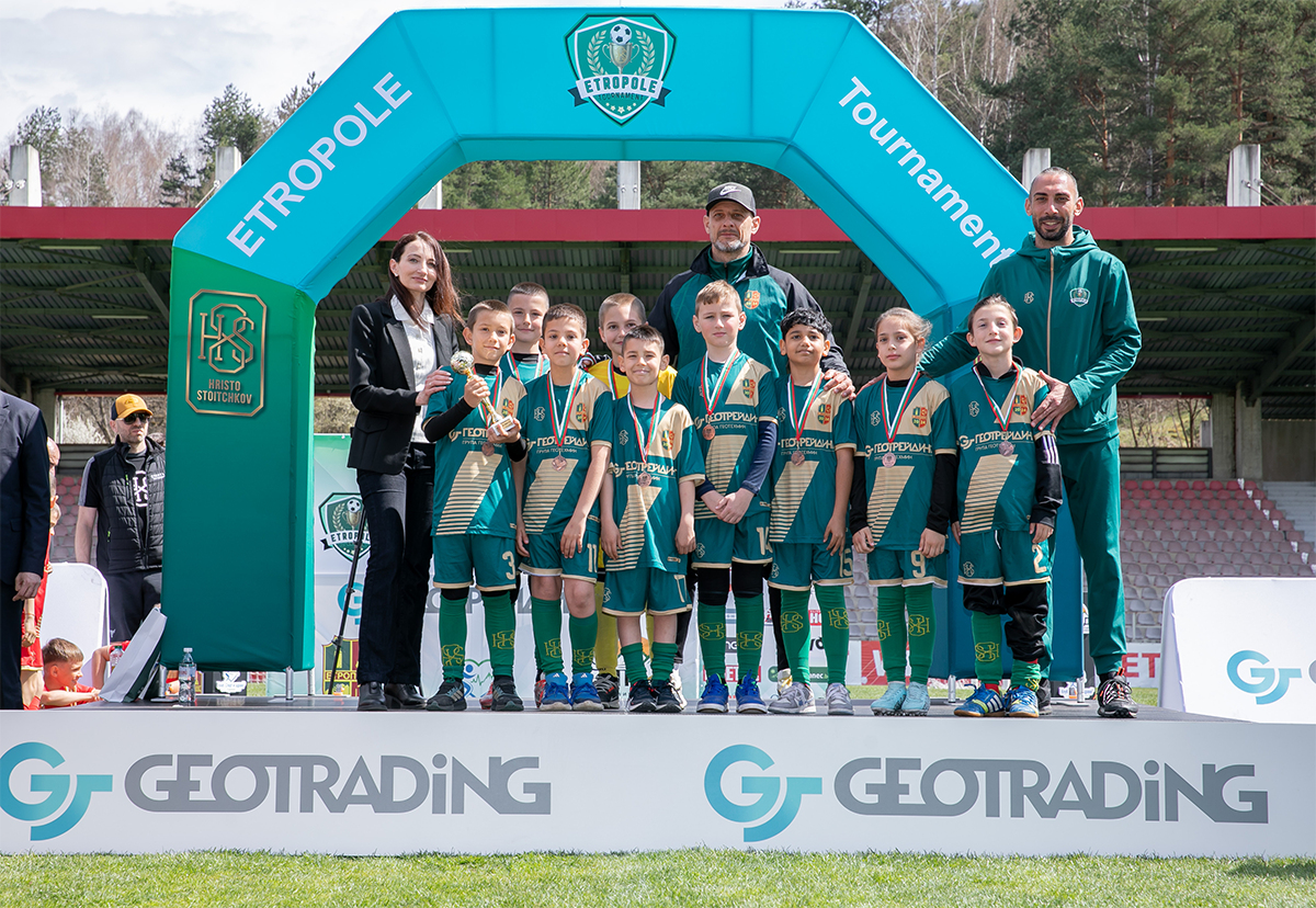 Children participating at the Etropole tournament with Ms. Rumyana Ivanova.